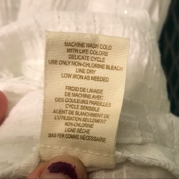 Free People white and cream tank with silver sz 6 - Picture 7 of 7